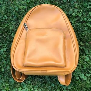 Furla Mini backpack purse yellow leather